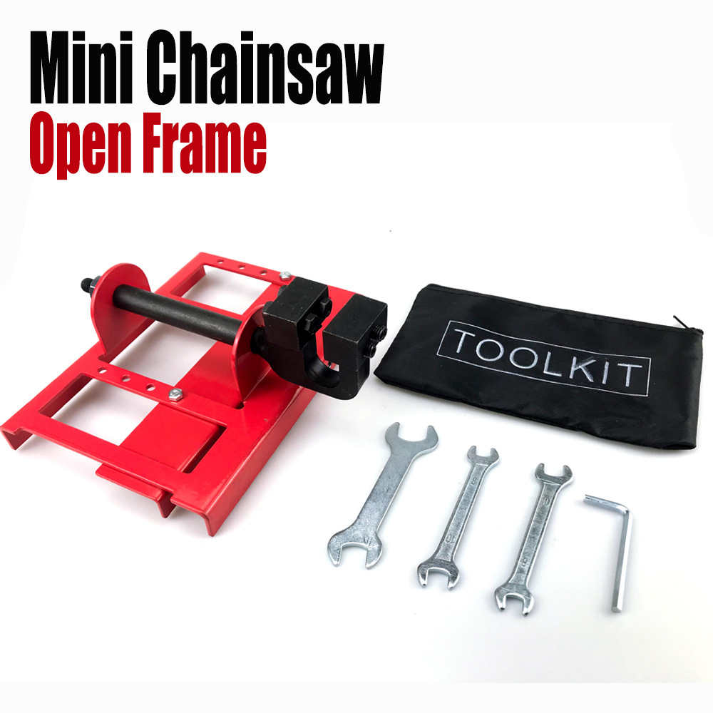 Woodworking Cutting Tools - Mini chain saw slitting frame vertical