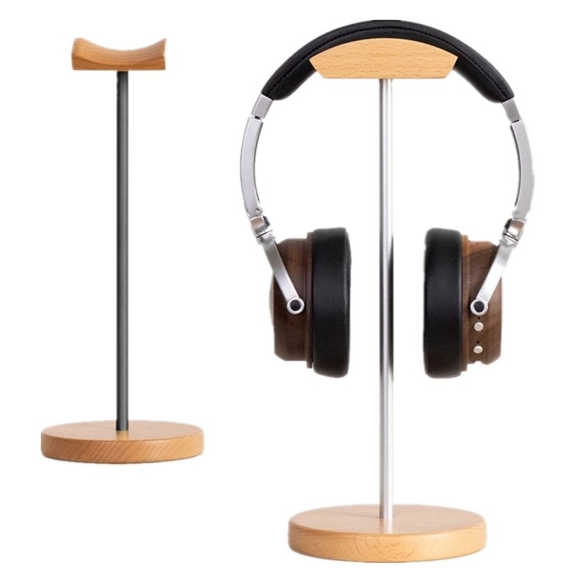 Woodworking Show - Black Walnut Wood & Aluminum Headphone