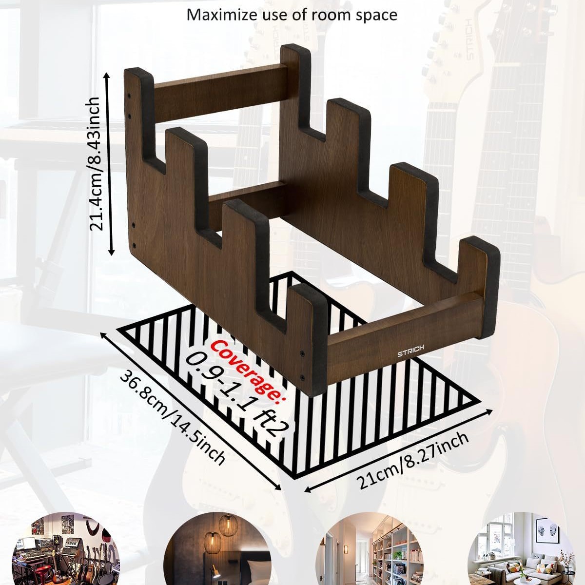 Woodworking Show - Wooden Guitar Step-Style Storage Rack, Shop