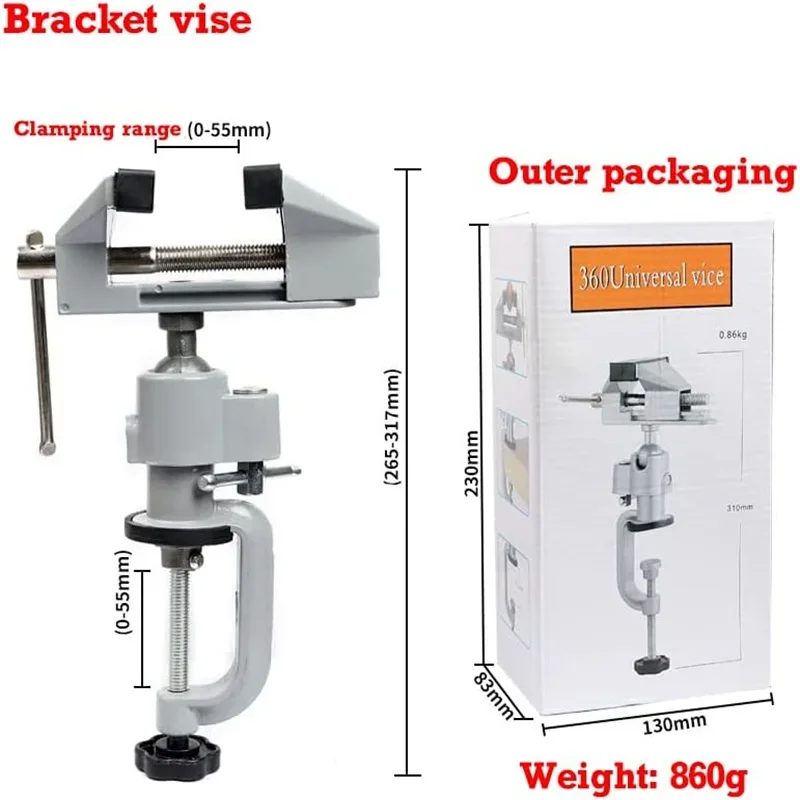 Woodworking Vise - Multifunctional Aluminum Alloy Rotary Bench Vise