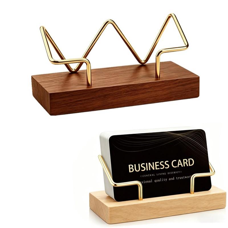 Woodworking Show - 【A8】Wooden Business Card Holder Organizer Office