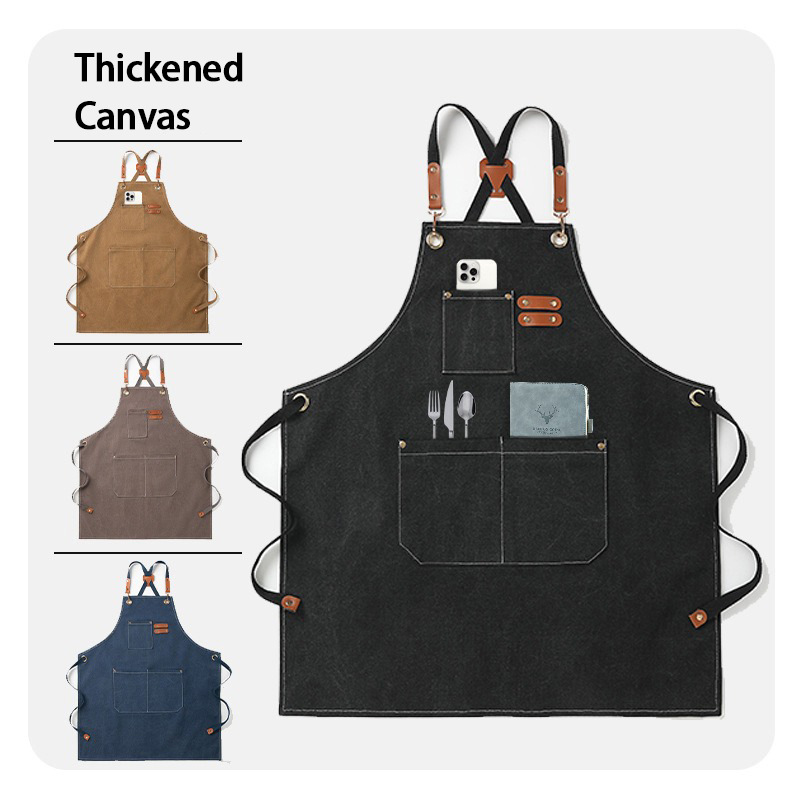 Woodworking Apron - Canvas Waterproof Professional Kitchen Apron Woodworking