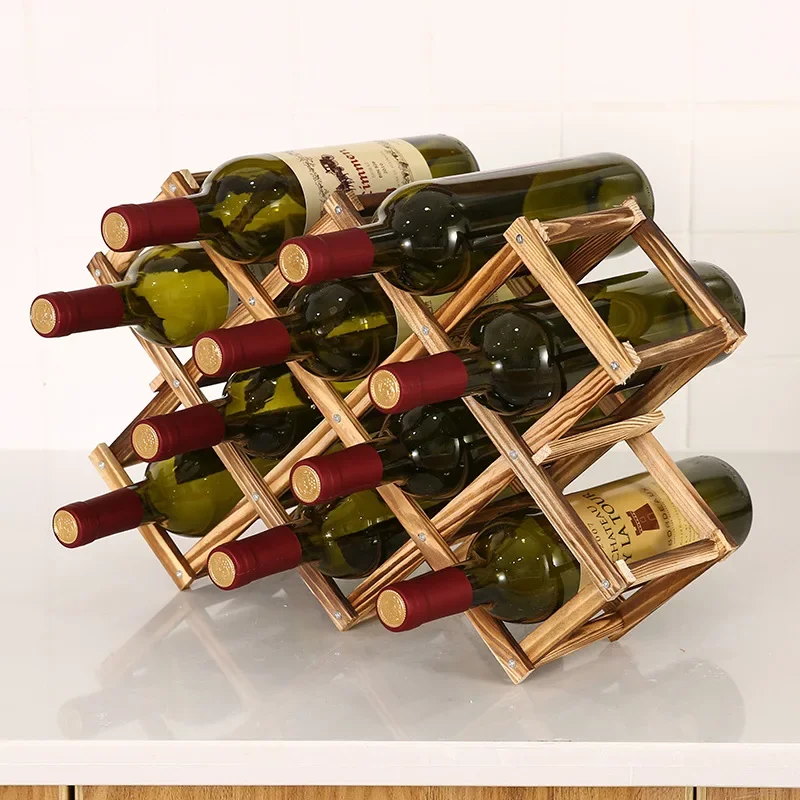 Woodworking Show - Collapsible Wooden Wine Racks Bottle Cabinet