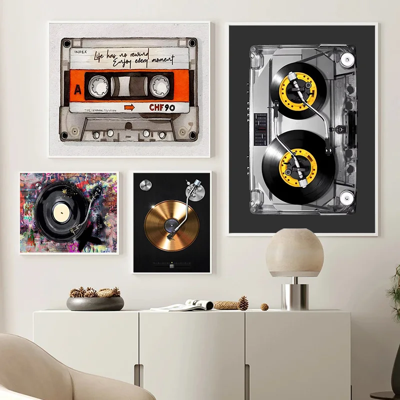Turning Gouge Set - Cassette DJ Turntable Canvas Posters Unique