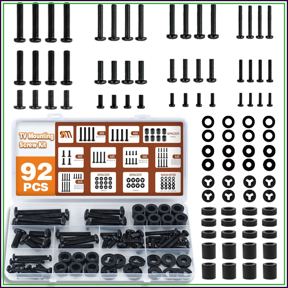 Woodworking Images Free - Universal TV Mount Screw Kit 92PCS