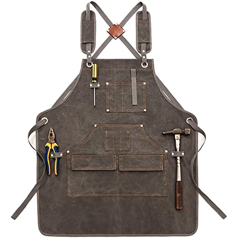 Woodworking Apron - Simple Thickened Canvas Apron Custom Logo