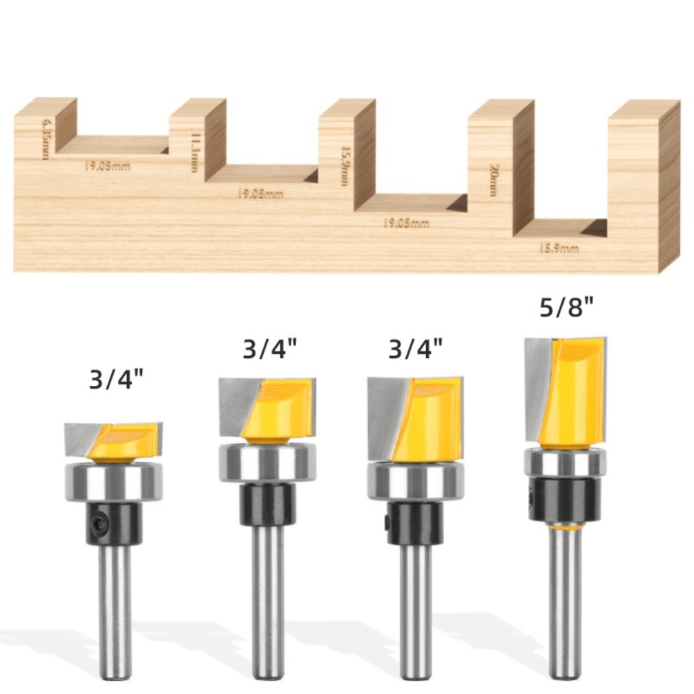 1/4Inch Shank Flush Trim Route - Woodworking Router Templates ulasan dan harga