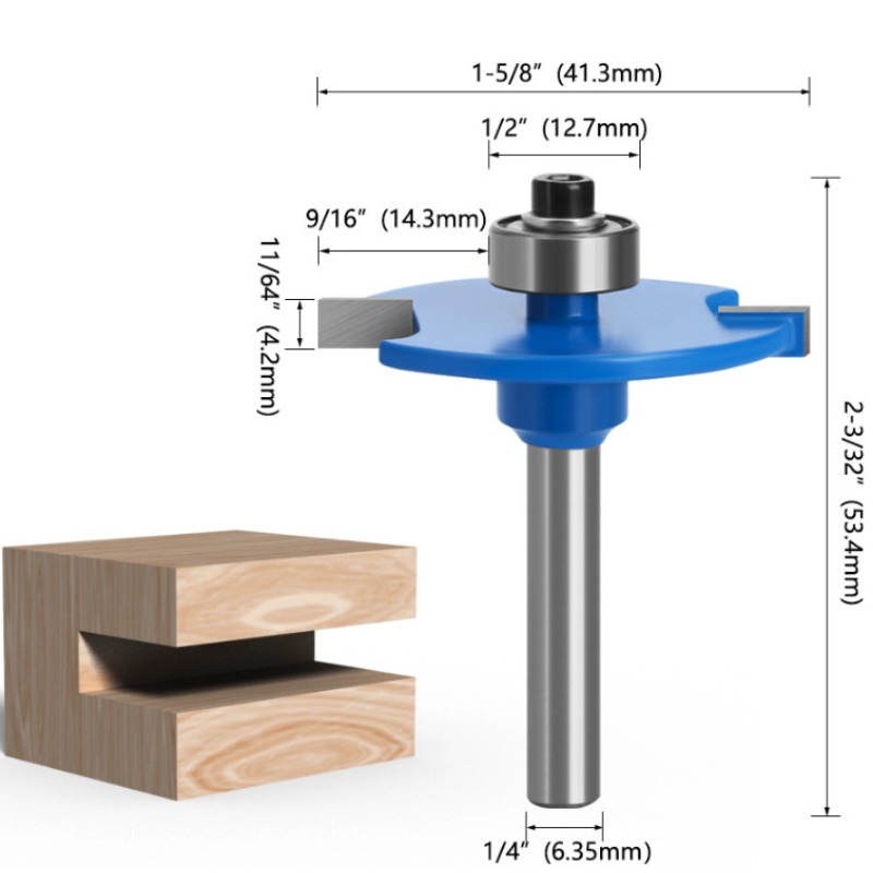 For 1pc 6.35mm Shank T-Sloting - Woodworking Router Templates ulasan dan harga