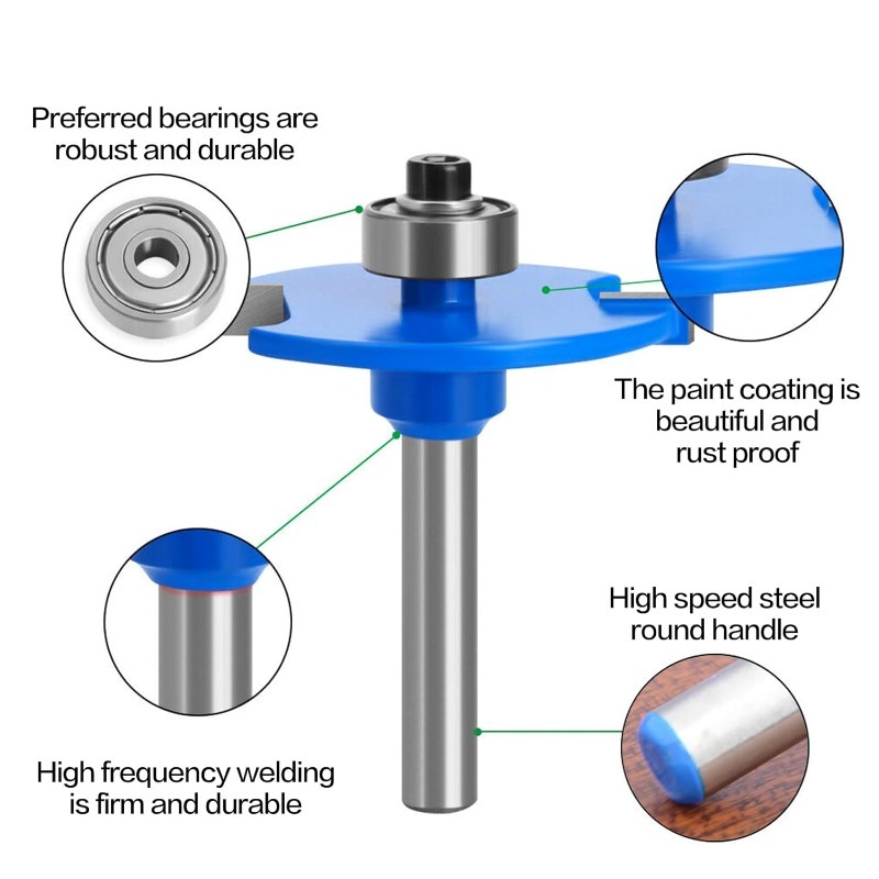 For 1pc 6.35mm Shank T-Sloting - Woodworking Router Templates ulasan dan harga