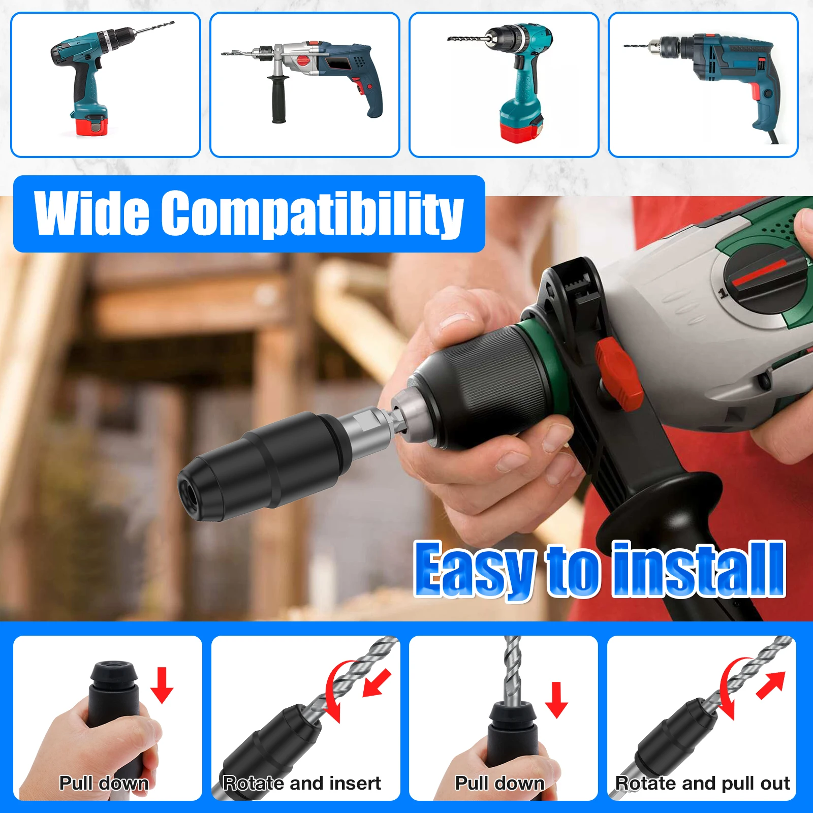 1Pc SDS Plus to SDS Max Adapte - Woodworking Videos ulasan dan harga