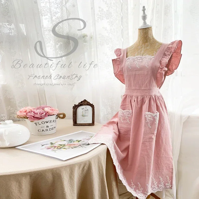 Female Women Apron Cotton Line - Woodworking Apron ulasan dan harga