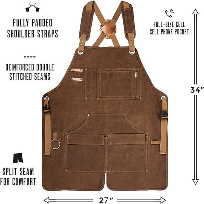 Wax Heavy Thickened Canvas Apr - Woodworking Apron ulasan dan harga