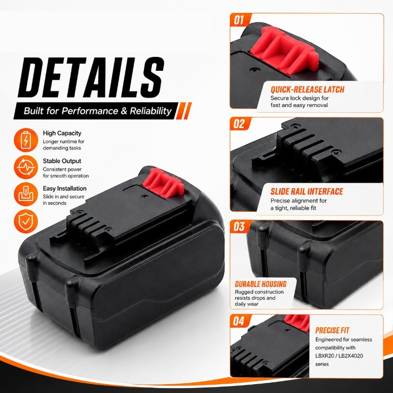 20V Max 6.0Ah Lithium-Ion Repl - Black+Decker Tool 20V Max ulasan dan harga