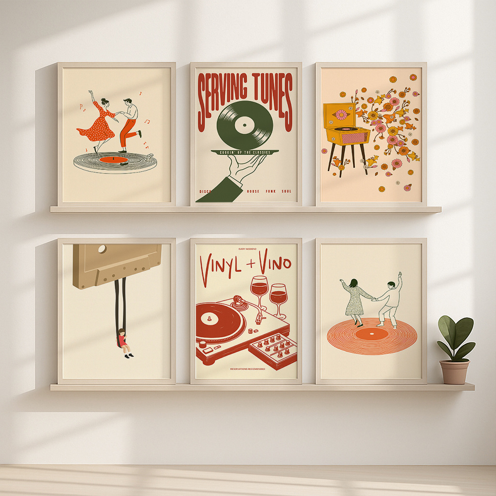 1pc Vintage Music Canvas Poste - Turning Gouge Set ulasan dan harga