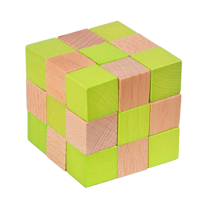 Wooden Snake Cube Puzzle IQ Lo - Woodworking Hobby ulasan dan harga