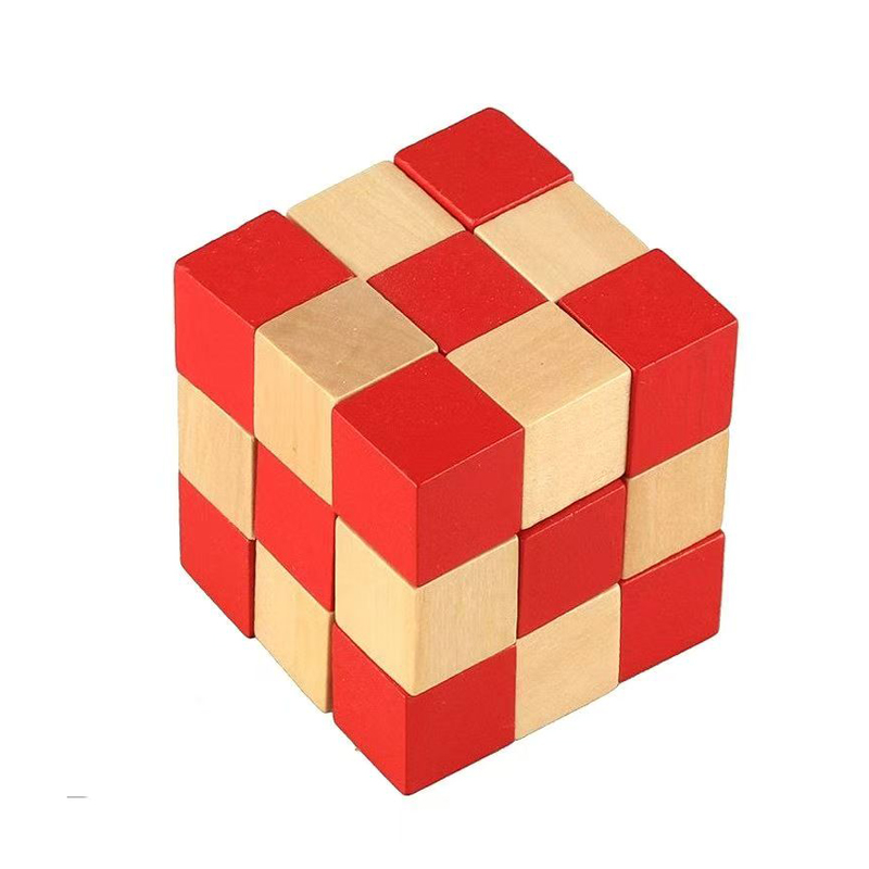 Wooden Snake Cube Puzzle IQ Lo - Woodworking Hobby ulasan dan harga