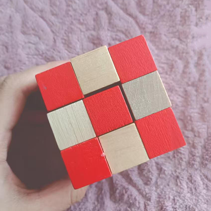 Wooden Snake Cube Puzzle IQ Lo - Woodworking Hobby ulasan dan harga