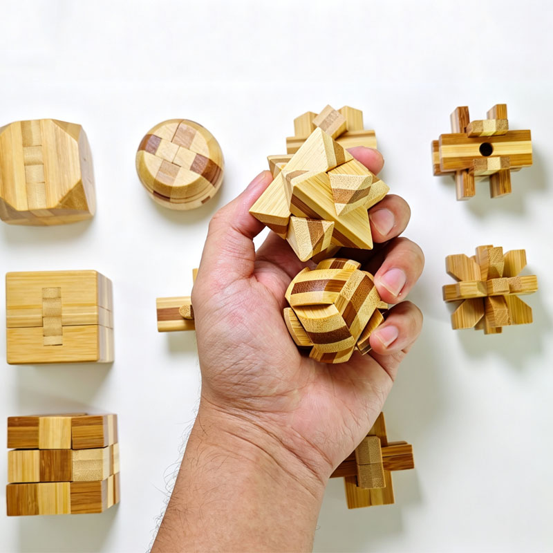 NEW 4.5CM Lu Ban Lock Puzzle B - Woodworking Hobby ulasan dan harga