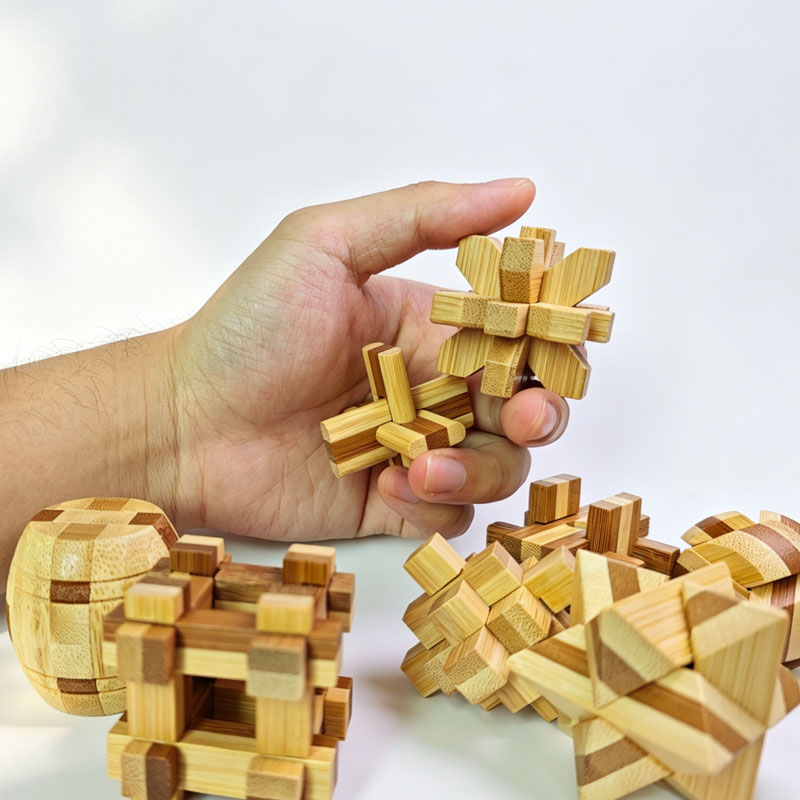 NEW 4.5CM Lu Ban Lock Puzzle B - Woodworking Hobby ulasan dan harga