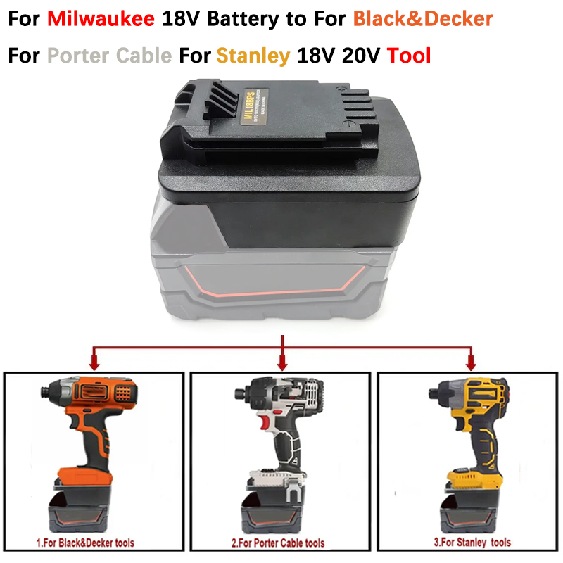 MIL18BPS Battery Adapter For M - Black+Decker Tool 20V Max ulasan dan harga