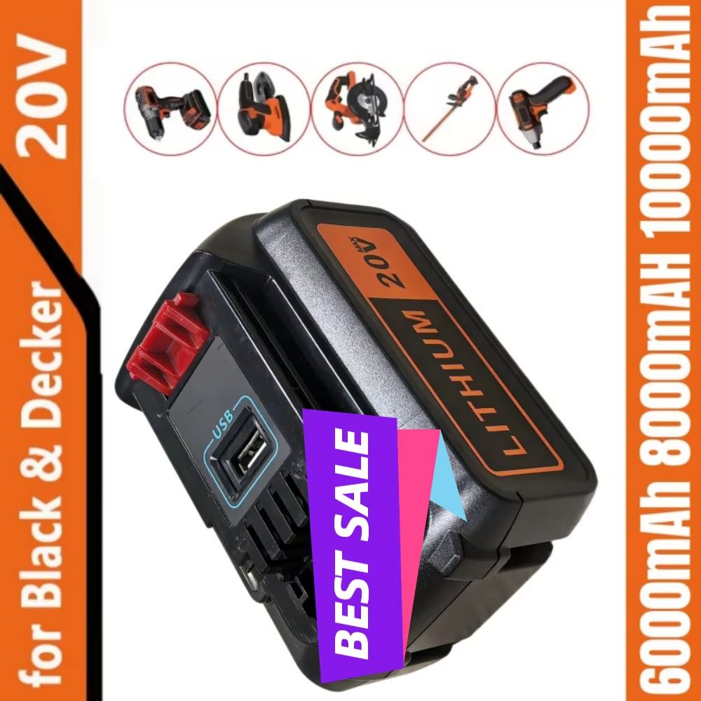 8Ah High Capacity Replacement  - Black+Decker Tool 20V Max ulasan dan harga