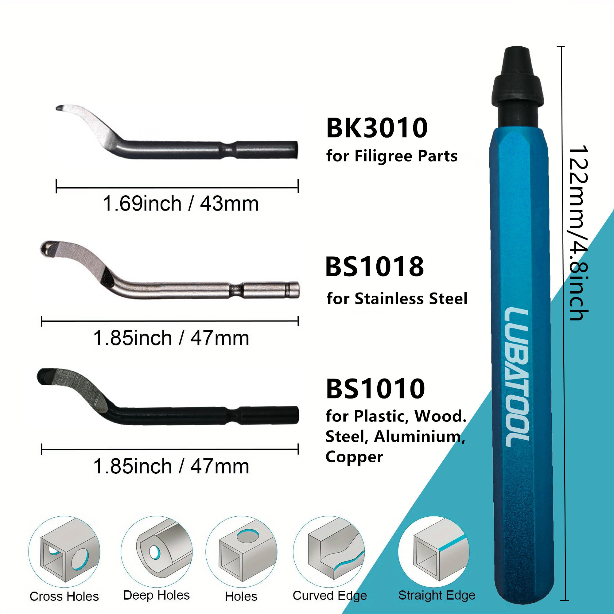 LUBATOOL Deburring Tool with 1 - Woodworking Router Templates ulasan dan harga