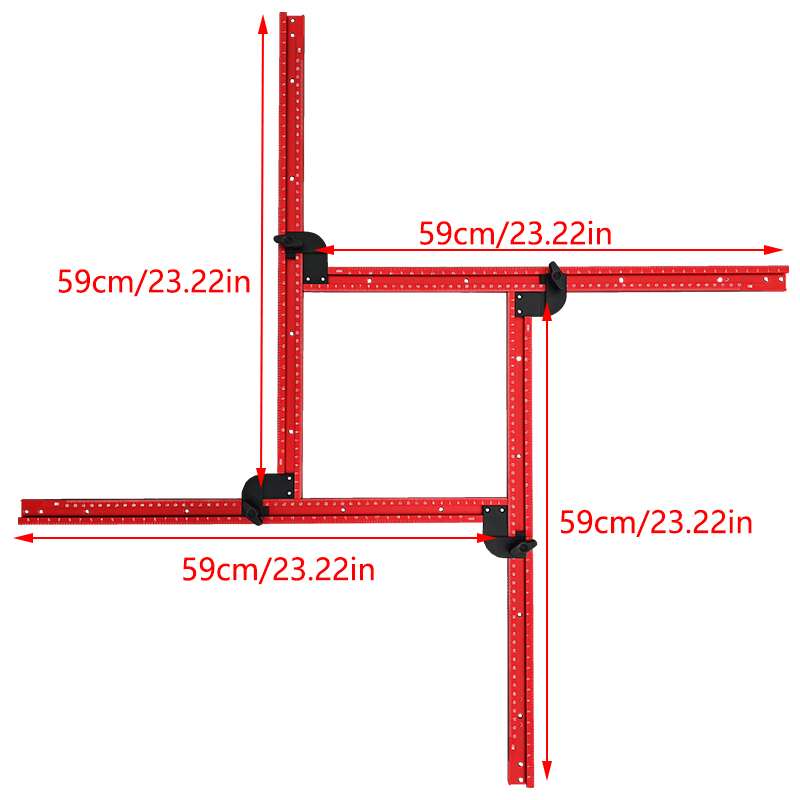 59cm Adjustable Square Router  - Woodworking Router Templates ulasan dan harga
