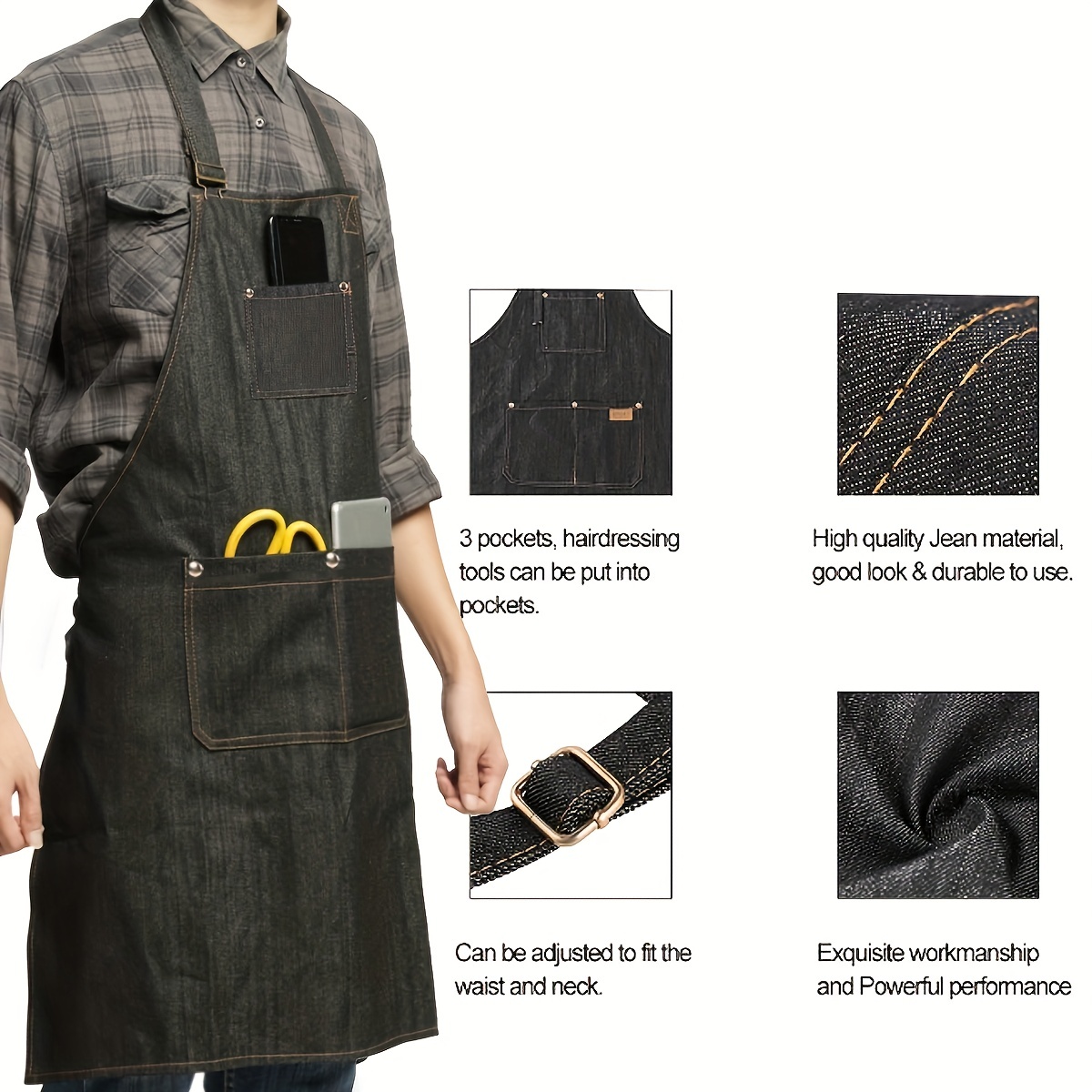 Lightweight Denim Jean Tool Ap - Woodworking Apron ulasan dan harga