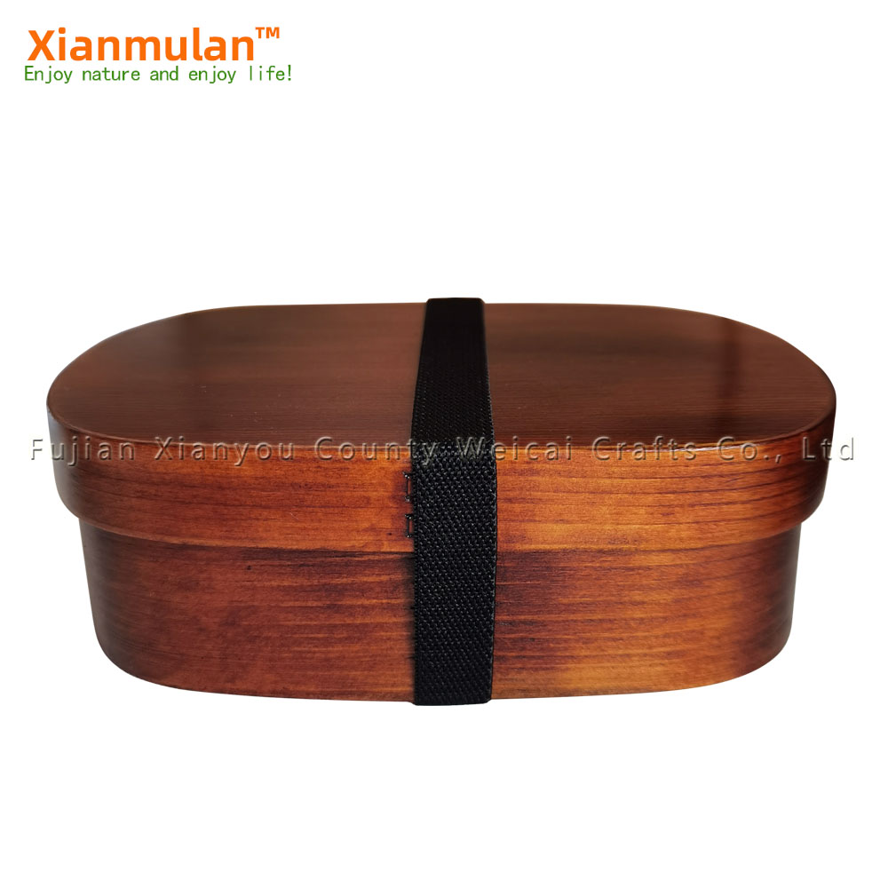 Natural Wooden Bento Box Squar - Woodworking Japanese ulasan dan harga