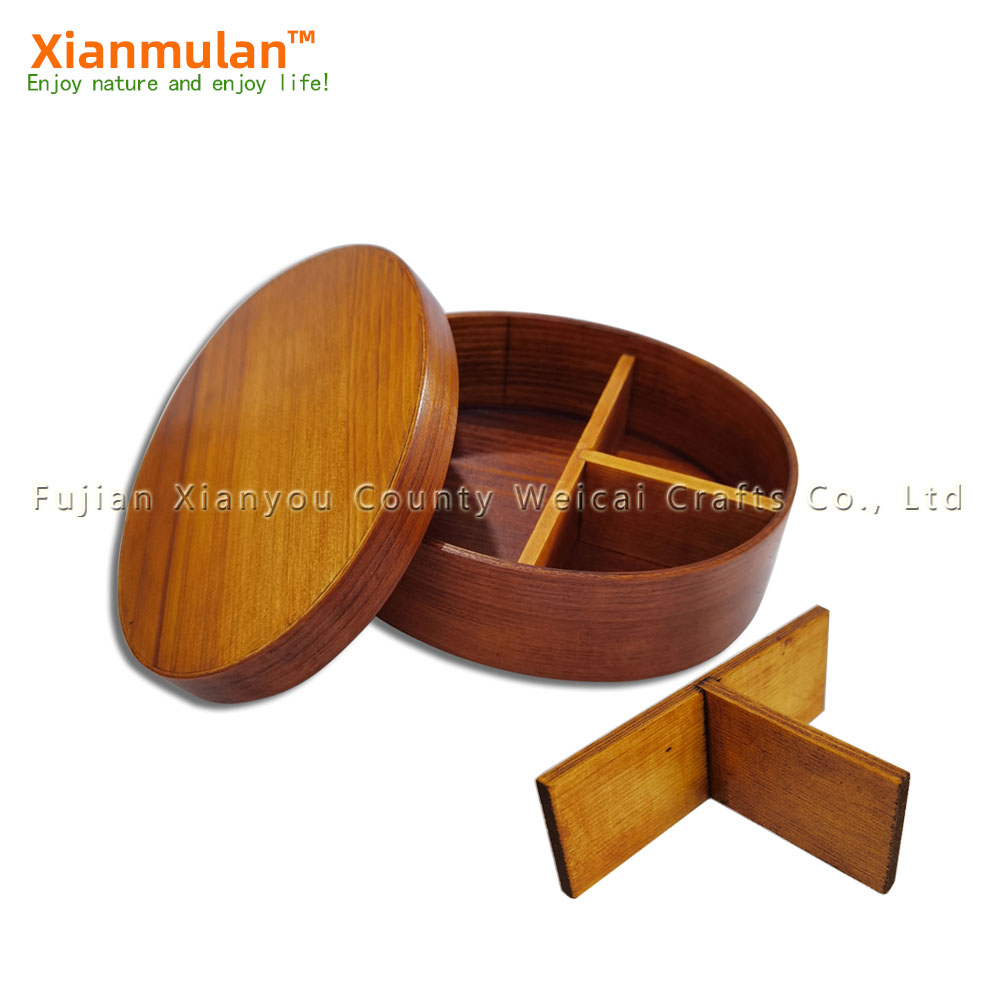 Natural Wooden Bento Box Squar - Woodworking Japanese ulasan dan harga