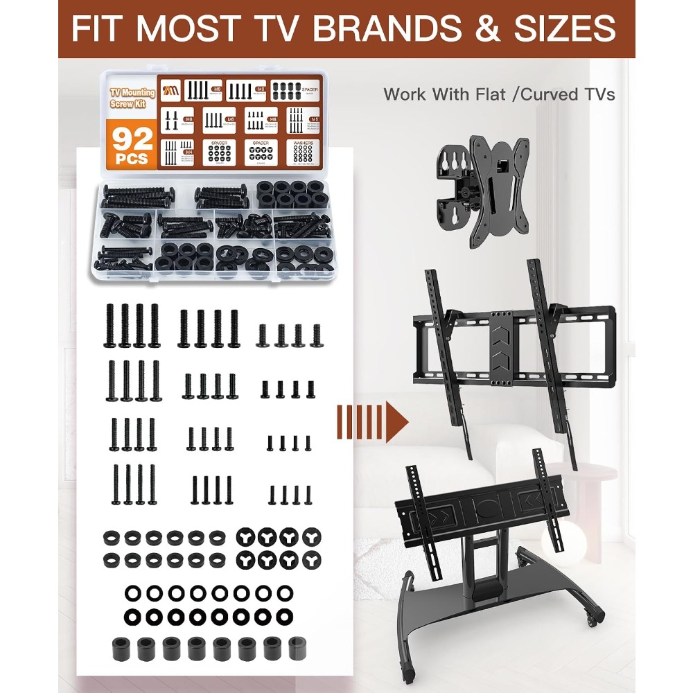 Universal TV Mount Screw Kit 9 - Woodworking Images Free ulasan dan harga