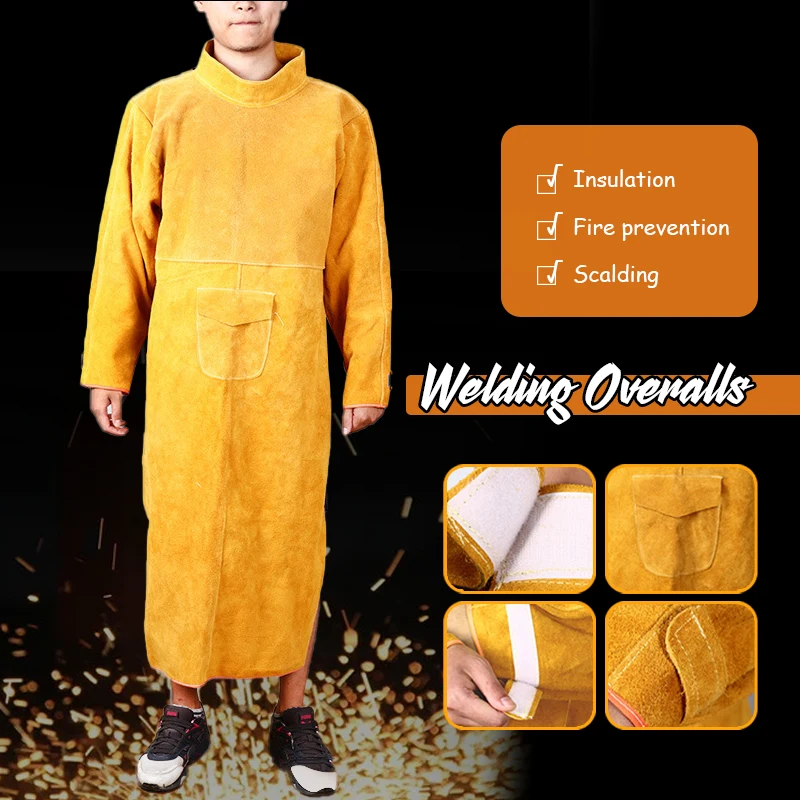 Cowhide Leather Anti-scalding  - Woodworking Apron ulasan dan harga