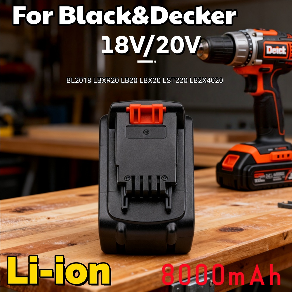 Long Runtime 20V 8000mAh 8.0Ah - Black+Decker Tool 20V Max ulasan dan harga