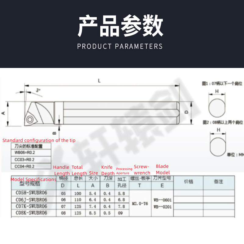 1PC C05H-SWUBR06 C06K-SWUBR06  - Parting Tool Lathe ulasan dan harga